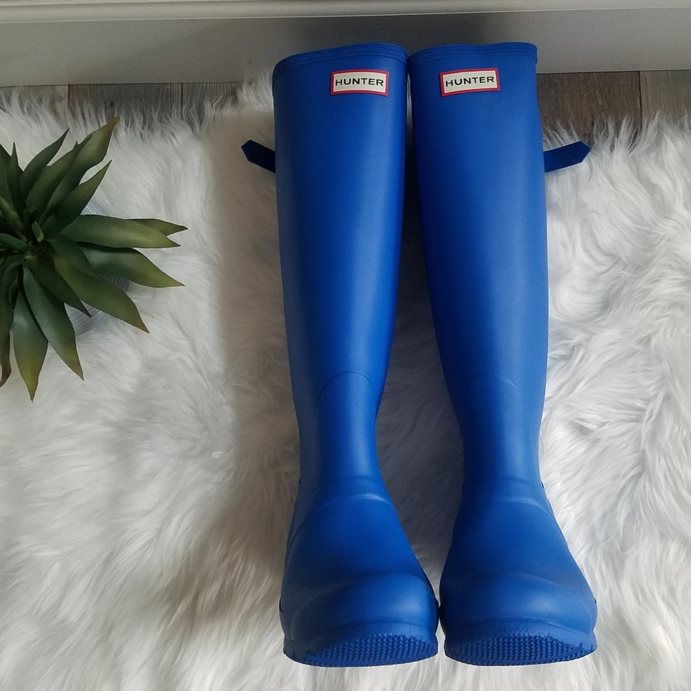 Hunter Original Tall Rain Boot Matte Bucket Blue